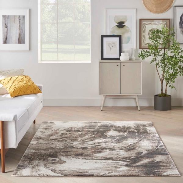 nourison Nourison Home American Manor AMR03 Ivory/Mocha Area Rug