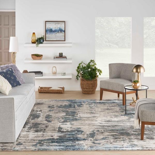 Nourison Nourison Home American Manor AMR04 Ivory Blue Area Rug