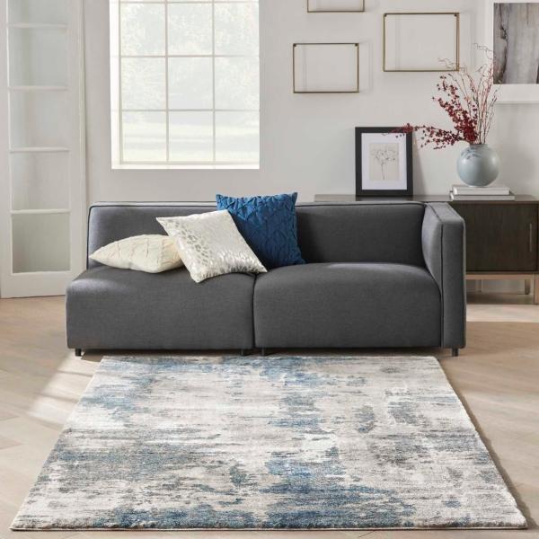 nourison Nourison Home American Manor AMR04 Ivory Blue Area Rug