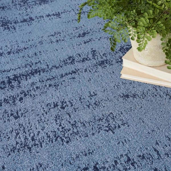 Nourison Nourison Home Essentials Abstract Outdoor Denim Blue Rug NRE03 Home