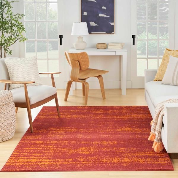 Nourison Nourison Home Essentials Abstract Outdoor Red Rug NRE03 Home