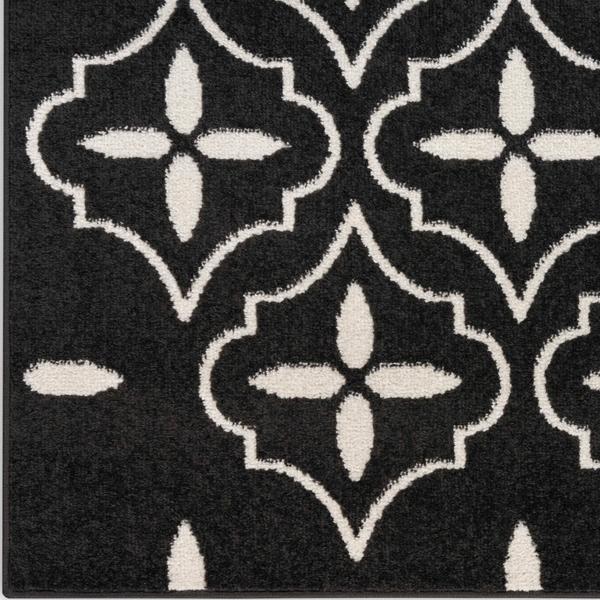 nourison Nourison Home Essentials Black Ivory Indoor/Outdoor Moroccan Rug NRE04 Home