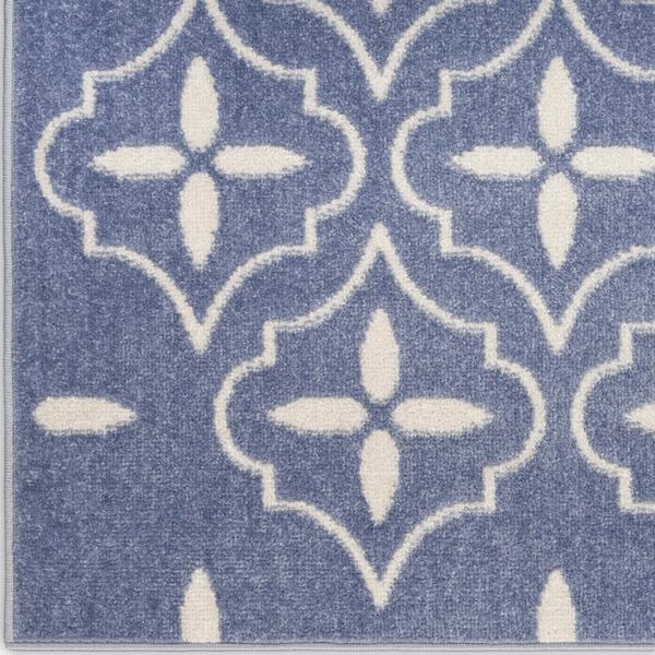 nourison Nourison Home Essentials Blue Ivory Indoor/Outdoor Moroccan Rug NRE04 Home