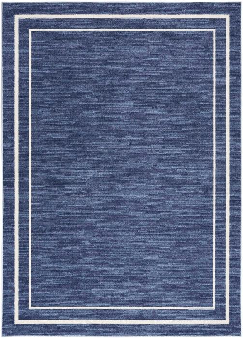 Nourison Nourison Home Essentials Bordered Outdoor Navy Rug NRE02 Home