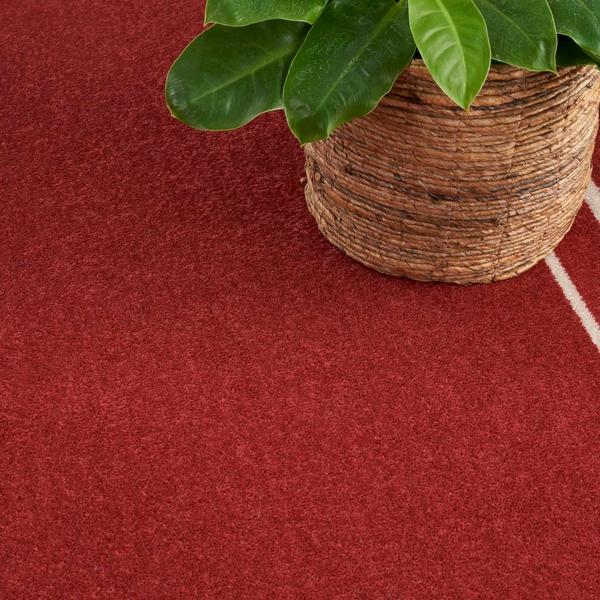 Nourison Nourison Home Essentials Contemporary Bordered Outdoor Red Rug NRE02 Home