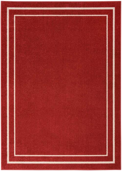 Nourison Nourison Home Essentials Contemporary Bordered Outdoor Red Rug NRE02 Home