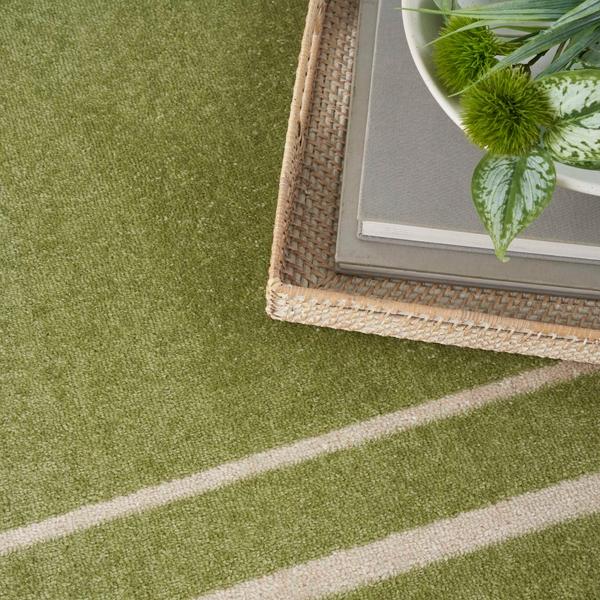 Nourison Nourison Home Essentials Contemporary Bordered Outdoor Green Rug NRE02 Home