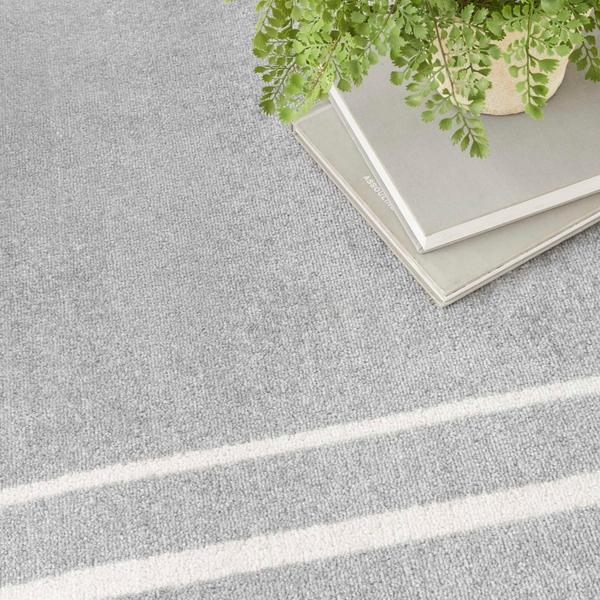 Nourison Nourison Home Essentials Contemporary Bordered Outdoor Grey Rug NRE02 Home