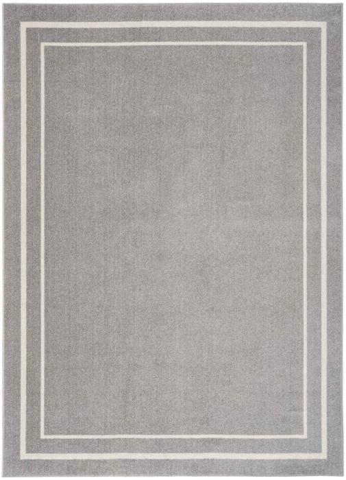 Nourison Nourison Home Essentials Contemporary Bordered Outdoor Grey Rug NRE02 Home