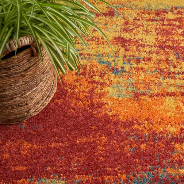 Nourison Nourison Home Essentials Flame Indoor/Outdoor Abstract Rug NRE06 Home