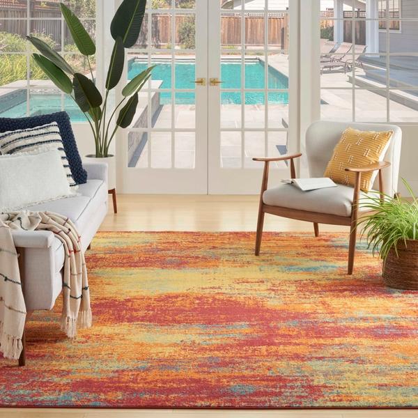 Nourison Nourison Home Essentials Flame Indoor/Outdoor Abstract Rug NRE06 Home