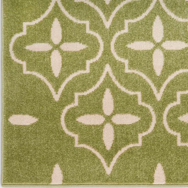 nourison Nourison Home Essentials Green Ivory Indoor/Outdoor Moroccan Rug NRE04 Home