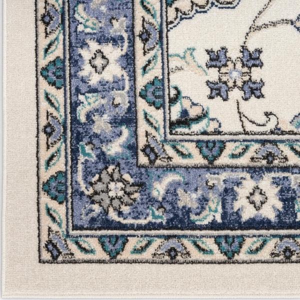 nourison Nourison Home Essentials Ivory Blue Indoor/Outdoor Persian Rug NRE05 Home