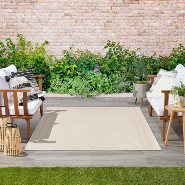 Nourison Nourison Home Essentials Ivory Gold Indoor/Outdoor Solid Rug NRE02 Home