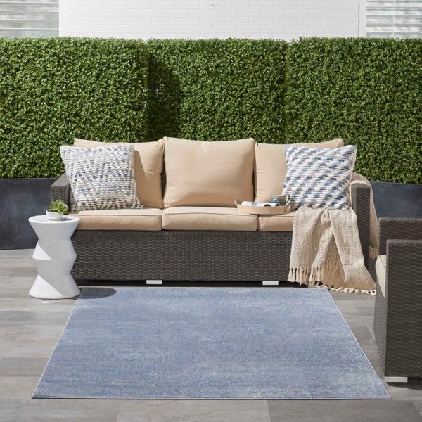 nourison Nourison Home ESSENTIALS NRE01 BLUE/GREY AREA RUG