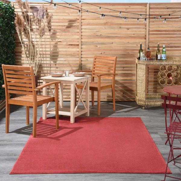 nourison Nourison Home ESSENTIALS NRE01 BRICK RED AREA RUG