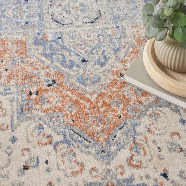 Nourison Nourison Home Essentials Persian Beige Blue Indoor/Outdoor Persian Rug NRE07 Home