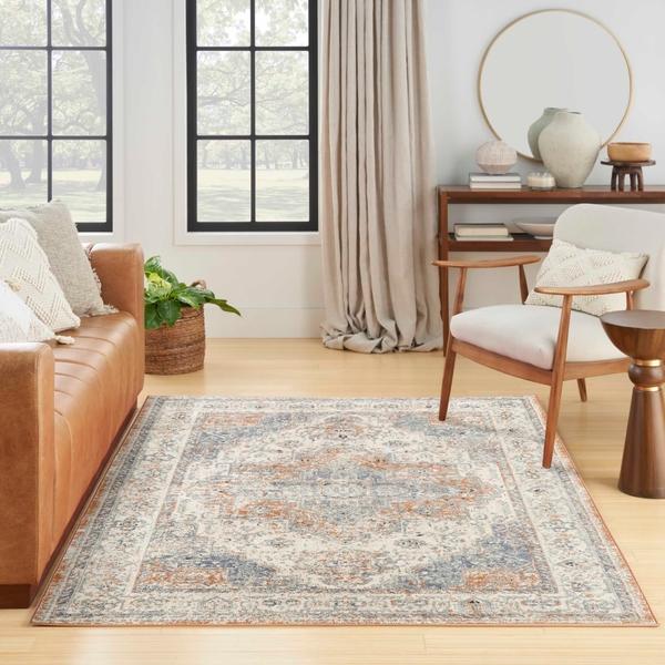 Nourison Nourison Home Essentials Persian Beige Blue Indoor/Outdoor Persian Rug NRE07 Home