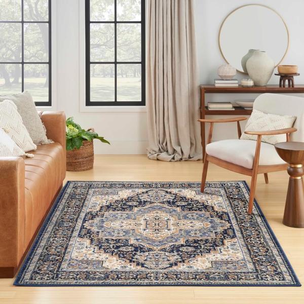 Nourison Nourison Home Essentials Persian Navy Indoor/Outdoor Persian Rug NRE07 Home