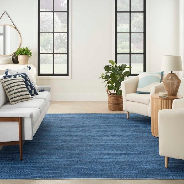 Nourison Nourison Home Washables Blue Indoor Only Abstract Rug NWB03 Home