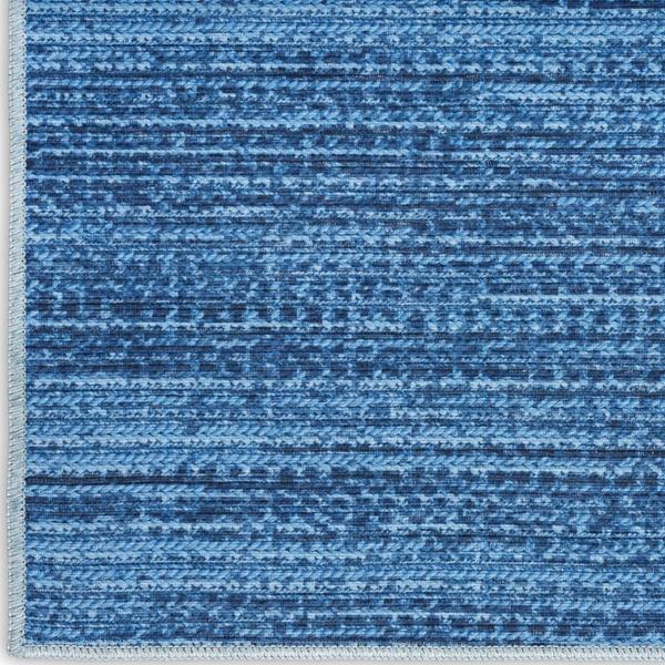 nourison Nourison Home Washables Blue Indoor only Abstract Rug NWB03 Home