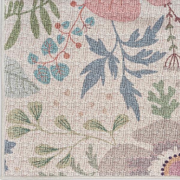 nourison Nourison Home Washables Cream Multicolor Indoor only Floral Rug NWB06 Home