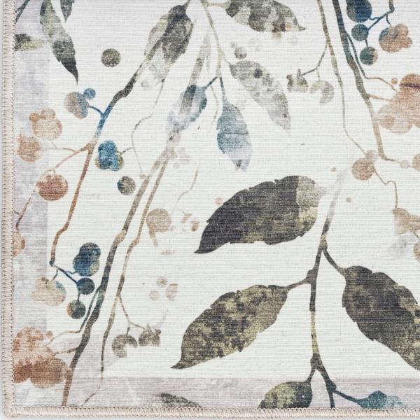 nourison Nourison Home Washables Ivory Multicolor Indoor only Floral Rug NWB05 Home