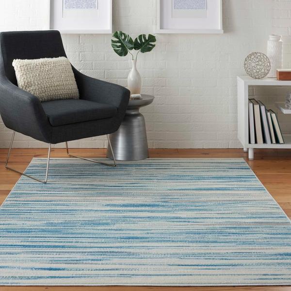 Nourison Jubilant Abstract Blue Rug JUB04 Home