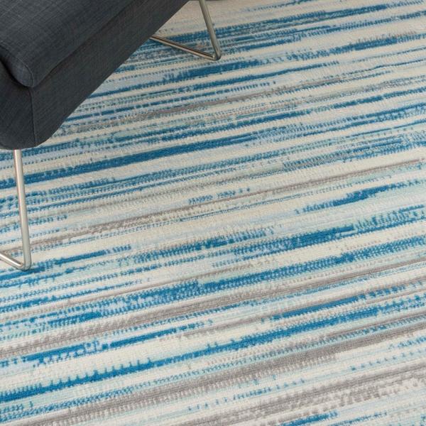Nourison Jubilant Abstract Blue Rug JUB04 Home