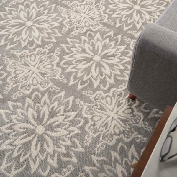 Nourison Jubilant Floral Grey Rug JUB06 Home