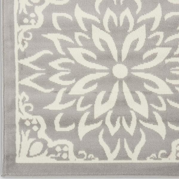 nourison Jubilant Floral Grey Rug JUB06 Home