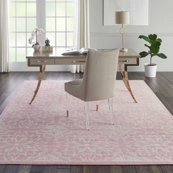 Nourison Jubilant Floral Pink Rug JUB06 Home