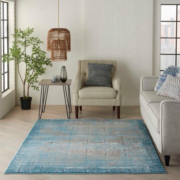 Nourison KARMA KRM01 BLUE AREA RUG