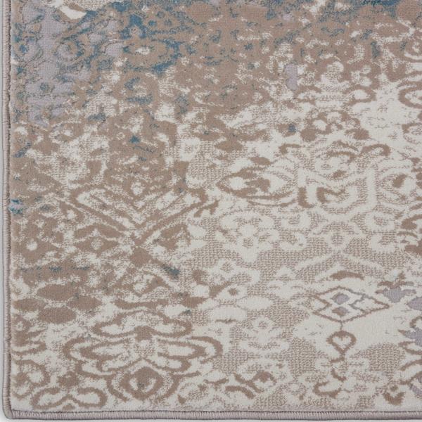 nourison KARMA KRM07 IVORY/LIGHT BLUE AREA RUG