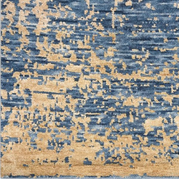 nourison LUNA LUN01 DARK BLUE MOCHA AREA RUG