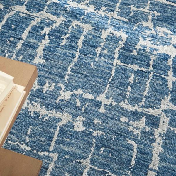 Nourison LUNA LUN02 BLUE SILVER AREA RUG