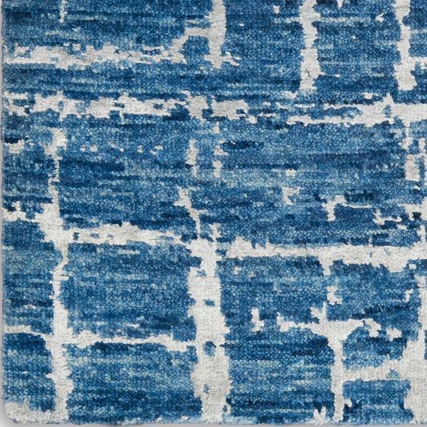 nourison LUNA LUN02 BLUE SILVER AREA RUG