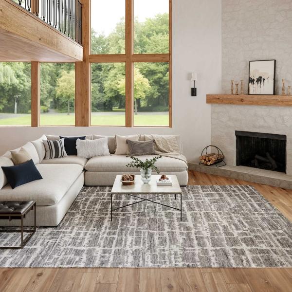 Nourison LUNA LUN02 GREY SILVER AREA RUG