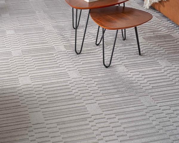 Nourison LUSTER GRID LSTGR STERLING