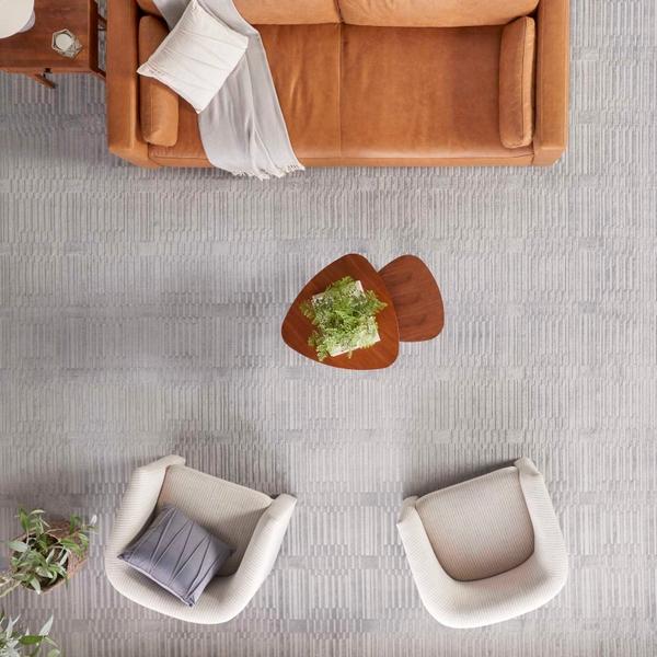 Nourison LUSTER GRID LSTGR STERLING