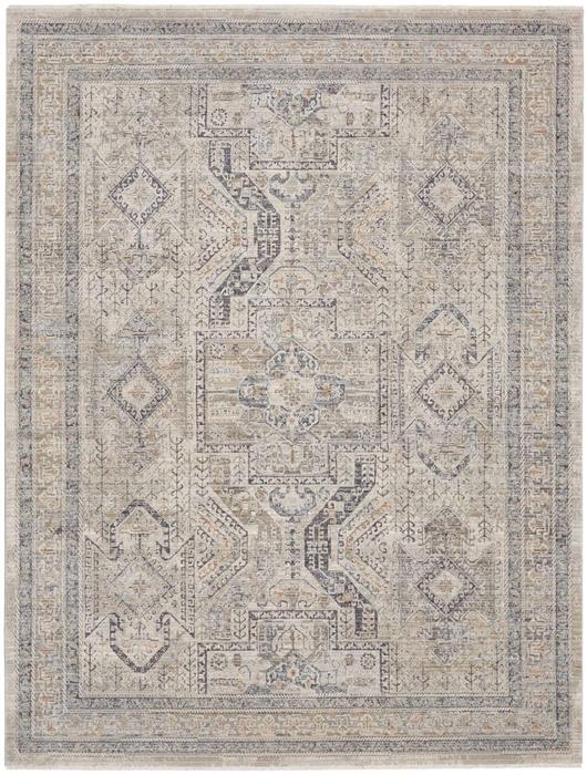 Nourison Lynx Boho Textured Grey/Blue Rug Home