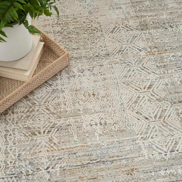 Nourison Lynx Tribal Geometric Grey/Beige Rug Home