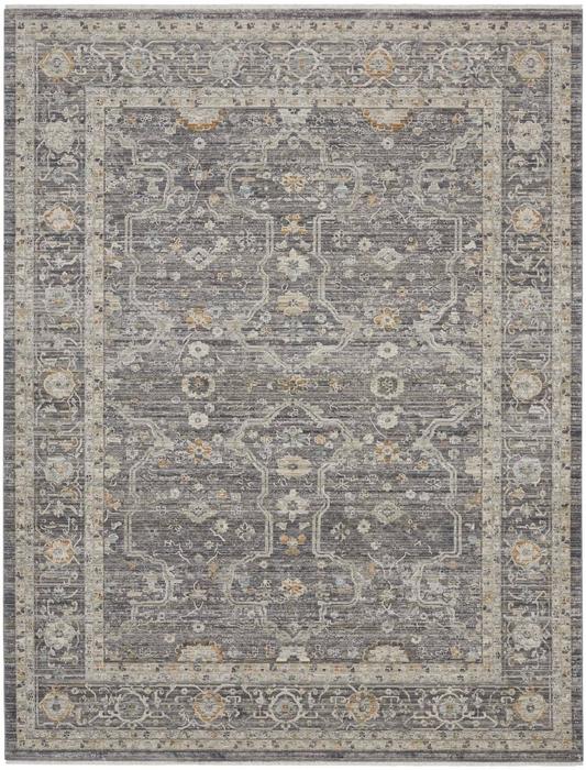 Nourison Lynx Vintage Style Slate Grey Rug Home
