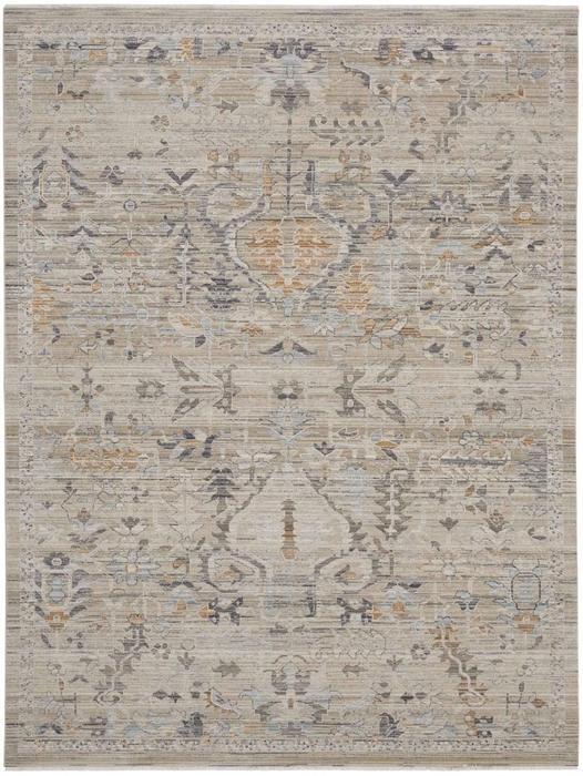 Nourison Lynx Vintage Style Taupe Grey Rug Home