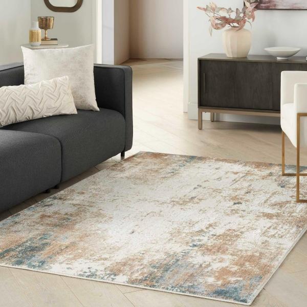 Nourison Modern Abstract Grey/Taupe Rug GLZ06 Home