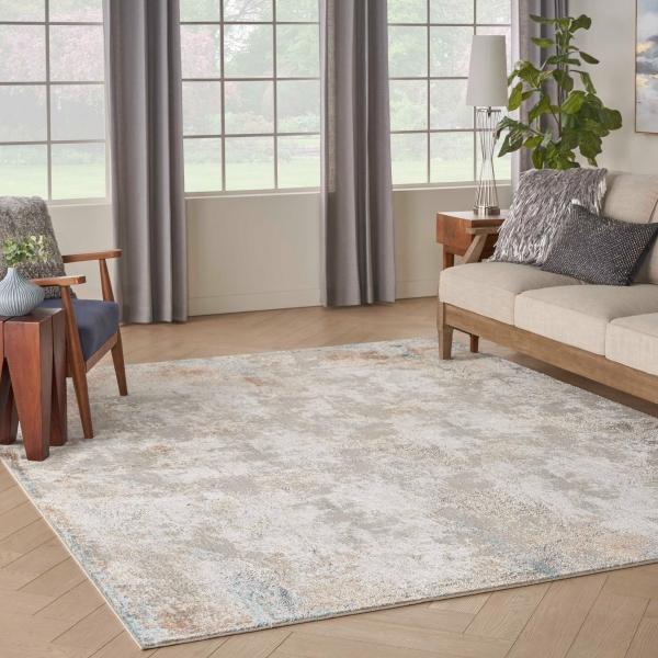 nourison Modern Abstract Grey/Taupe Rug GLZ06 Home