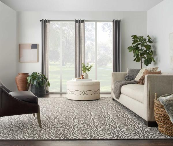 Nourison NATURALS MOUNTAIN ZEBRA MTNZB CHARCOAL