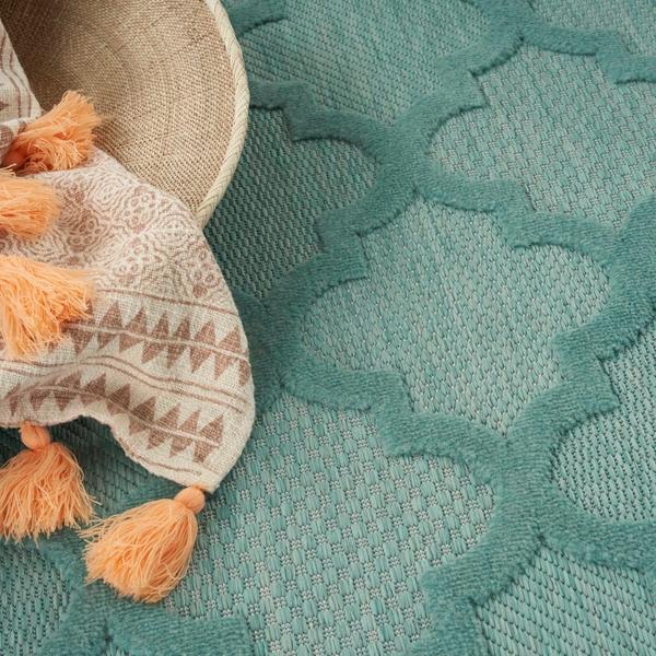 Nourison Nourison Easy Care NES01 Aqua/Teal Rug