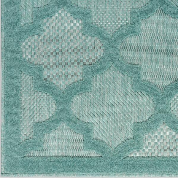 nourison Nourison Easy Care NES01 Aqua/Teal Rug
