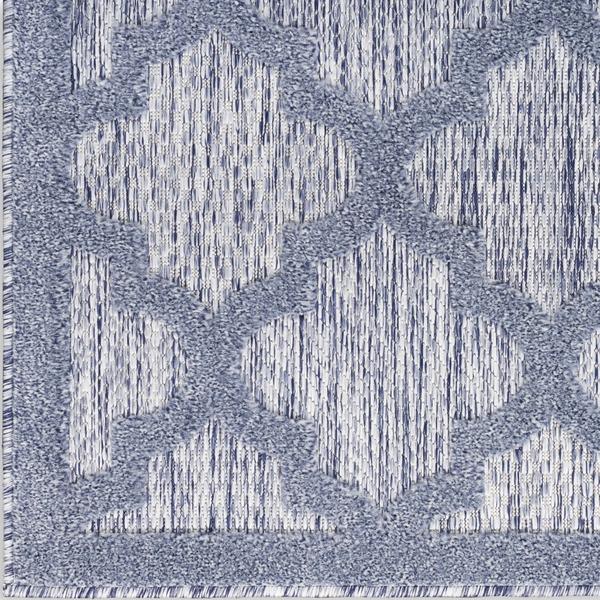 nourison Nourison Easy Care NES01 Denim Blue Rug